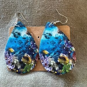 Faux leather earrings. $6 each or 3 for $15.